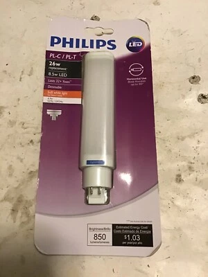Philips PL-C/PL-T 26w Bulb 8.5w LED 4 Pin Dimmable Light  - Image 1 of 3