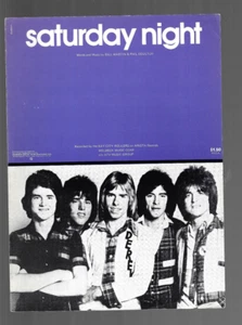 VINTAGE SHEET MUSIC BAY CITY ROLLERS 1975 SATURDAY NIGHT - Picture 1 of 1