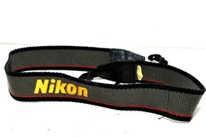 Vintage 1990s Nikon Branded Cotton Camera strap 36" Grey/Black/Red - Bild 1 von 4