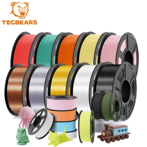 TECBEARS PLA PETG High Speed Matte SILK PLA Classic 3D Printer Filament 1.75mm - Picture 1 of 59