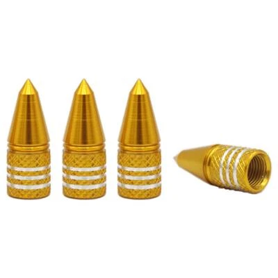4 Stück YOU.S Ventilkappen Ventil Kappe Spike in Gold für Auto PKW LKW Motorrad - Bild 1 von 2