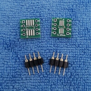 10pcs Gold Plated Pin + MSOP8 SOP8 SOIC8 to DIP8 Adapter Converter PCB Board - Picture 1 of 2