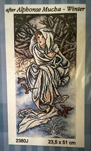 " Printed Canvas Tapestry Gobelin Embroidery Orchidea  Winter 23.5x51cm - Picture 1 of 2