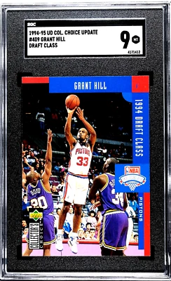 1994-95 Col. Choice Update #409, GRANT HILL (RC), *Draft Class* SGC9 (MINT) - Image 1 of 2