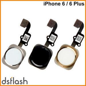 Boton Home iPhone 6 / 6 Plus Dorado Negro Plateado Cable Flex Menu Inicio