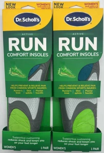 2PK Dr Scholls Active Run Comfort Insoles ~ WOMENS ~ SIZE 6-10 ~ FAST SHIPPING - Picture 1 of 2