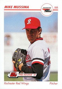 MIKE MUSSINA ~ 1991 Line Drive AAA Minor League Baseball Card #462 Hall of Fame