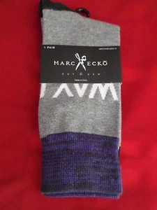 1 Pair Large Marc Ecko Cut & Sew Cotton Crew Socks 6-12 Blue - Picture 1 of 4
