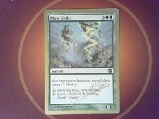 Gold Border Plow Under - 8th Edition Magic the Gathering MtG Tracked