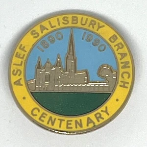 ASLEF Salisbury Branch 1990 Centenary Train Drivers Union Emaille Pin Anstecknadel Abzeichen - Bild 1 von 2