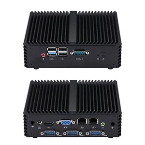 Qotom Mini PC Q190P Fanless Industrial PC-CPU Celeron J1900 Quad Core 2.0 GHz - Picture 1 of 8