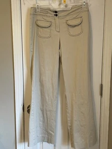 New Directions Womens Tan Retro Pants Wide Leg Size 8 - Picture 1 of 9