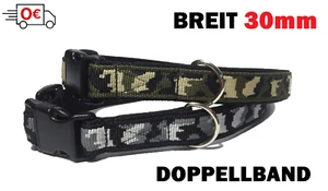 Hundehalsband Nylonhalsband Halsband Hund Breit (30mm) Robust Doppellband - Bild 1 von 6