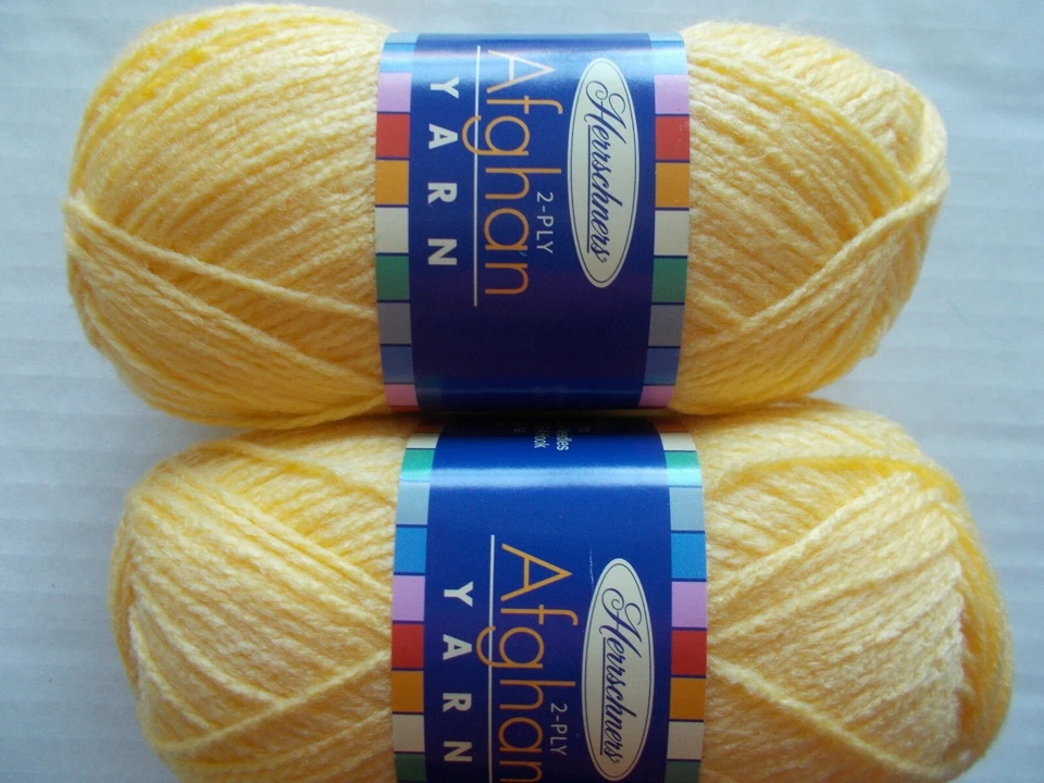 Herrschners Afghan Yarn 2-ply Yellow (220 yds each)