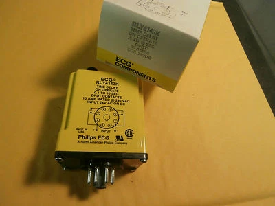 ECG RELAY RLY4143K ,(= NTE R28-11D10-24K) TIME Delay Relay ,NIB/NOS - Image 1 of 3