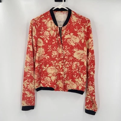 Chaqueta Bomber DENIM & SUPPLY RALPH LAUREN Roja Floral Para Mujer PEQUEÑA Foto 1 de 4
