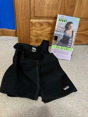 Chaleco de sauna de neopreno con cremallera Nicole Miller entrenador de cintura modelador corporal 2XL negro Foto 1 de 4