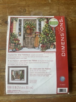 Dimensions Counted Cross Stitch Kit 10"X8"-Home For The Holiday (14 Count)  - Image 1 of 4