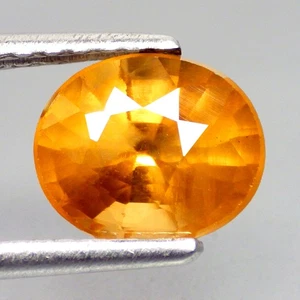 3.34 Cts ExTRA ORDINARY OVAL CUT (8 x 7 mm) 100% NATURAL YELLOWISH ORANGE ZIRCON - Picture 1 of 7