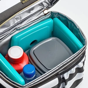 Schlanke Eisbeutel - 4er Pack Wiederverwendbar Schnell Einfrieren für Brotdosen & Kühlboxen, Blau - Bild 1 von 6
