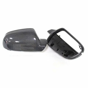 Carbon Fiber Mirror Cover For Audi A4 B8.5 S4 13-16 A5 S5 10-16 A3 W/side Assist - Picture 1 of 7