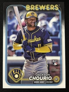 Jackson Chourio 2024 Topps Aggiornamento RC Rookie Debutto Milwaukee Brewers  - Foto 1 di 2