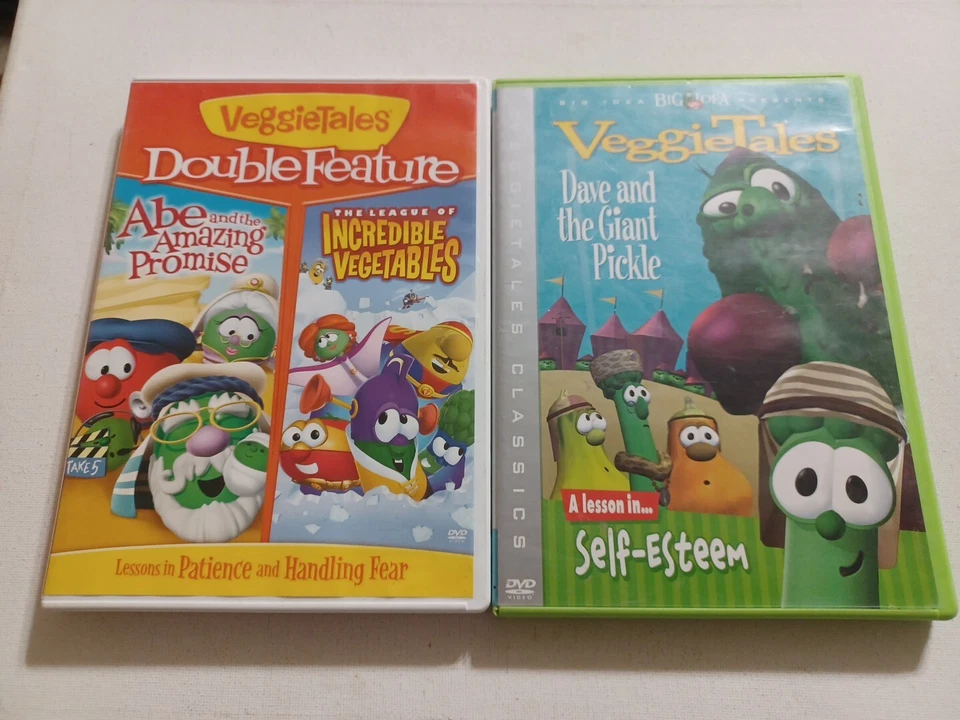 Veggie Tales: Dave and the Giant Pickle and Double Feature lot Foto 1 de 1