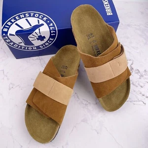Birkenstock Kyoto Mink Suede Leather Unisex Wide Sandals EU 36-40 - Picture 1 of 8