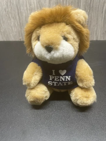 I heart Penn State Logo Bear Brand 1994 Plush Lion 5" Cover