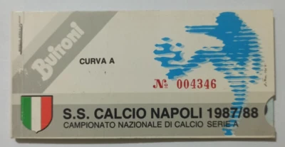 Abbonamento CALCIO NAPOLI 1987 88 MARADONA Season Ticket Football SERIE A - Immagine 1 di 3