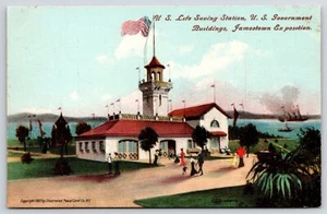 U.S. Life Saving Station U.S. Government Buildings Jamestown Exposition Postcard - Picture 1 of 2