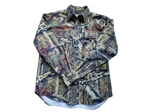 Mens Russell Outdoors Shirt SZ Medium Long Sleeve Hunting Camouflage Button Up - Picture 1 of 3