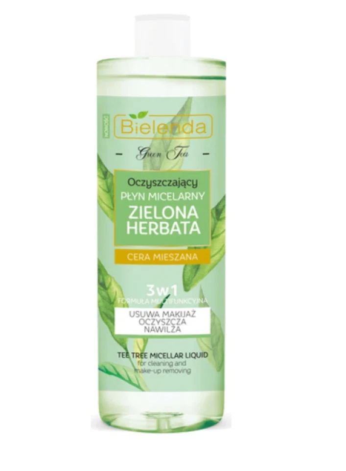 Bielenda Green Tea 3in1 Micellar Water Makeup Remover Women Skin 16.9 fl.oz. - Image 1 of 1