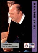 Pro Set Football Fixtures 1991-1992 Maidstone United Graham Carr #84