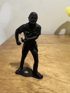 Vintage MPC Black Plastic Cowboy Ring Hand Action Figure Western 50s 60s - Picture 1 of 7
