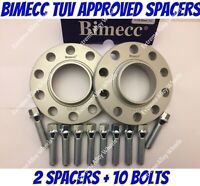 4 x 15mm BIMECC SILVER ALLOY WHEEL SPACERS M12X1.5 SILVER BOLTS MERCEDES 66