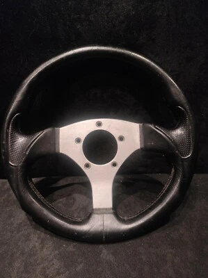 VICTOR authentic leather 300mm small diameter Steering Wheel- Fair condition - image 1 of 4