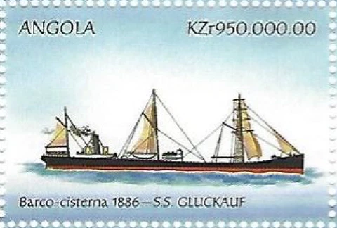 Angola #Mi1377 MNH 1999 Boat Cistena 1886 SS Gluckauf [1089f YT1309] Cover
