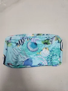 Vera Bradley Lighten Up Deluxe Organizer Antilles Treasure Makeup Tech Fish