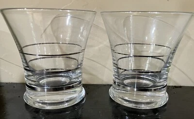 Antigo Conjunto de 2 Calças Pesadas Duplas Antigas Listras de Prata NOVO EM FOLHA - Imagem 1 de 2