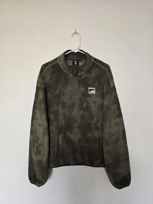 Vans Off The Wall Women’s X-Large Green Camo  Fleece Sweatshirt Cardigan Winter - Image 1 of 4