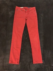 AG Adriano Goldschmied rote Damenjeans; The Stevie Slim Straight Ankle Gr. 25R - Bild 1 von 10