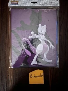 *NEW*  ULTRA PRO Pokemon 9 pocket  MEWTWO  album Binder-Holds 90-180 CARDS - Picture 1 of 2
