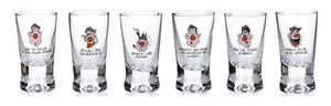 Kieliszki-set of 6 shot glasses Polska-Poland,WESOLE - Picture 1 of 4