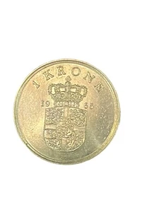 Denmark 1 Krone 1965 Copper-nickel Coin Frederik IX - Picture 1 of 5
