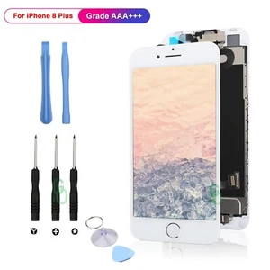 For iPhone 8 Plus LCD Screen Replacement Touch Digitizer Camera+Home Button+Tool - Picture 1 of 5