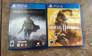Middle Earth:Shadow of Mordor, Mortal Kombat 11 Sony PlayStation 4 (Lot Of 2) - Picture 1 of 8