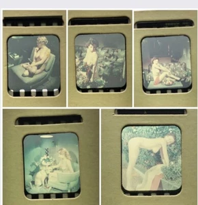 Vtg 1960s Erotic Photo Slides Nude Pin Up Pinup Girls Sexy Model Stereo View - Picture 1 of 14