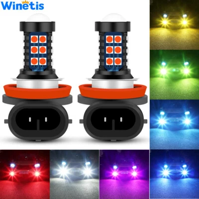 2Pcs H11 H8 High Power Bright Car LED Bulbs 3030 30-SMD Fog Light/Driving Light - Image 1 of 4