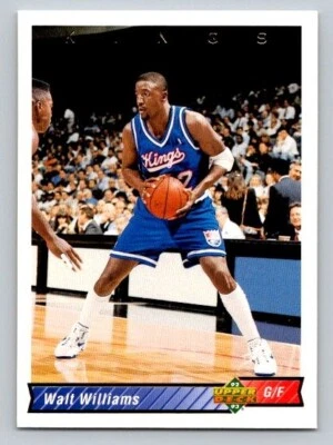1992-93 Upper Deck Walt Williams #330 Rookie RC Sacramento Kings - Image 1 of 2